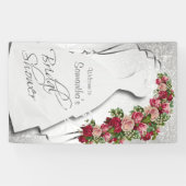 Vrijgezellenfeest in witte glitter spandoek (Horizontaal)