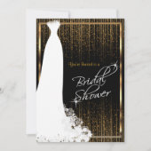 vrijgezellenfeest in zwarte & gouduitnodiging kaart (Voorkant)