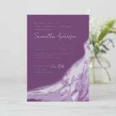 vrijgezellenfeest Invite brudal gplant Plum Kaart (Staand voorkant)