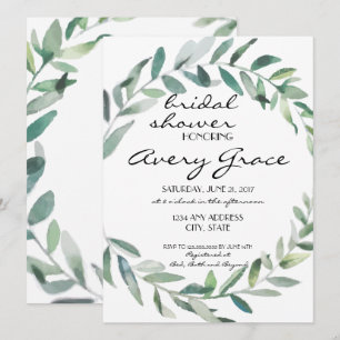 vrijgezellenfeest Invite - Greenery Wedding Kaart