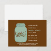 vrijgezellenfeest Invite - Mason Jar - brown Kaart (Voorkant / Achterkant)