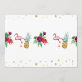 Vrijgezellenfeest Itinerary Aloha Flamingo Pineapp Programmakaart (Achterkant)