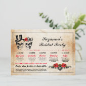 vrijgezellenfeest Itinerary Bachelorette Skulls Pl Kaart (Staand voorkant)