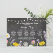 vrijgezellenfeest Itinerary Bachelorette Wilde Flo Kaart (Staand voorkant)