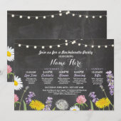 vrijgezellenfeest Itinerary Bachelorette Wilde Flo Kaart (Voorkant / Achterkant)