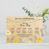 vrijgezellenfeest Itinerary Bachelorette Wilde Flo Kaart (Staand voorkant)