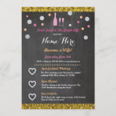 vrijgezellenfeest Itinerary Champagne Bachelorette Programmakaart (Voorkant)