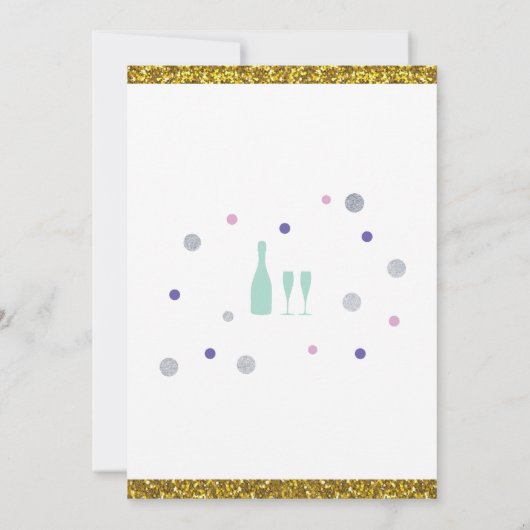 vrijgezellenfeest Itinerary Champagne Invitation Kaart (Achterkant)