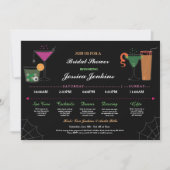 vrijgezellenfeest Itinerary Cocktail Halloween Inv Kaart (Voorkant)