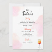 Vrijgezellenfeest Itinerary Cocktails Drankjes Kaart (Achterkant)