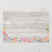 vrijgezellenfeest Itinerary Rustic Dinner Bachelor Programmakaart (Achterkant)