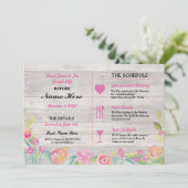 vrijgezellenfeest Itinerary Rustic Dinner Bachelor Programmakaart (Staand voorkant)