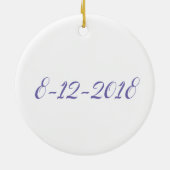 Vrijgezellenfeest Jubileum van gelaagde weddenscha Keramisch Ornament (Achterkant)