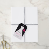 Vrijgezellenfeest Jurk en Rozen Bedankt Favor Cadeaulabel (Met Touw)