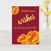 Vrijgezellenfeest-kaart Kaart (Gele Bloem)