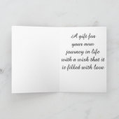 VRIJGEZELLENFEEST KAART MET WENSEN OP NIEUWE REIS (Binnen)