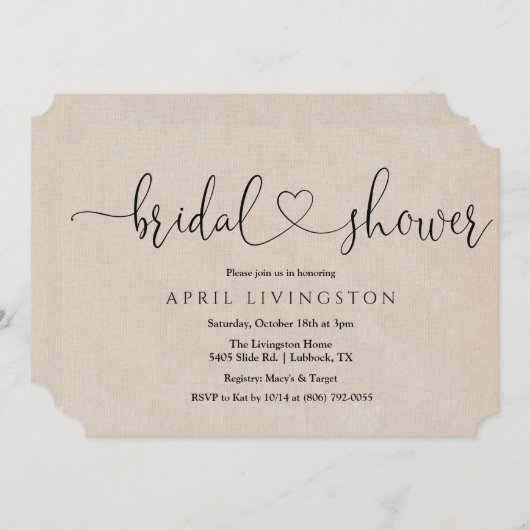 Vrijgezellenfeest Kalligrafie Uitnodiging (Voorkant / Achterkant)