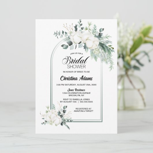 Vrijgezellenfeest katoenventilator Eucalyptus Arch Kaart (Staand voorkant)