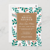 VRIJGEZELLENFEEST | Kerst Mistletoe & Holly Briefkaart (Voorkant / Achterkant)