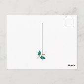 VRIJGEZELLENFEEST | Kerst Mistletoe & Holly Briefkaart (Achterkant)