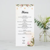 Vrijgezellenfeest kerstbruiloft menu (Staand voorkant)