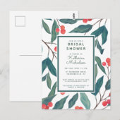 VRIJGEZELLENFEEST | Kerstfeestdag Floral Briefkaar Briefkaart (Voorkant / Achterkant)