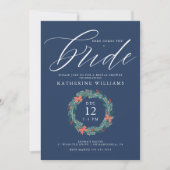 VRIJGEZELLENFEEST | Kerstfeestdag Gingham Wreath Kaart (Voorkant)