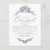 VRIJGEZELLENFEEST | Kerstpasta Poinsettia Floral Briefkaart (Voorkant)