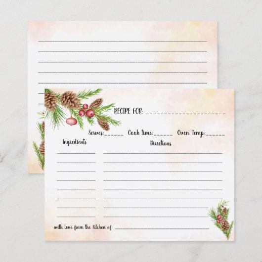 Vrijgezellenfeest kerstrecept (Voorkant / Achterkant)