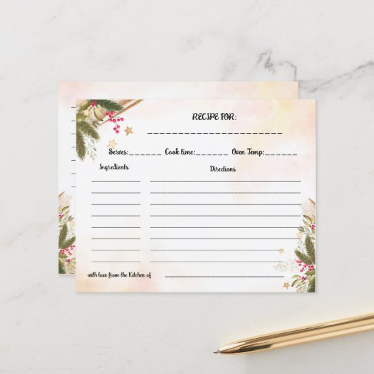 Vrijgezellenfeest kerstrecept (Voorkant / Achterkant in situ)