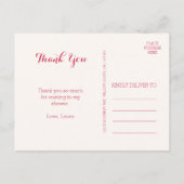 Vrijgezellenfeest kerstversiering Dank u wel Briefkaart (Achterkant)