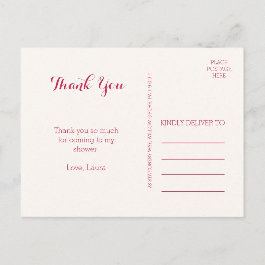 Vrijgezellenfeest kerstversiering Dank u wel Briefkaart (Achterkant)