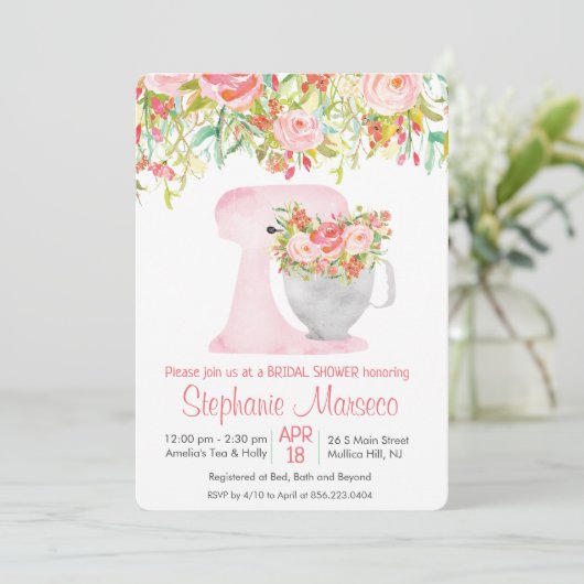 Vrijgezellenfeest Keuken Thee Uitnodiging (Staand voorkant)