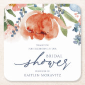 Vrijgezellenfeest kleurrijk Sinaasappel & Dusty Bl Kartonnen Onderzetters (Voorkant)