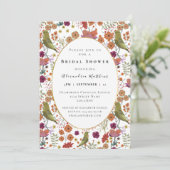 Vrijgezellenfeest kleurrijke bloemen decoratief kaart (Staand voorkant)