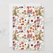 Vrijgezellenfeest kleurrijke bloemen decoratief kaart (Achterkant)