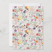 Vrijgezellenfeest kleurrijke bloemen Lentbloem Kaart (Achterkant)