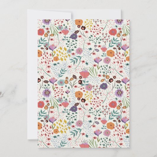 Vrijgezellenfeest kleurrijke bloemen Lentbloem Kaart (Achterkant)