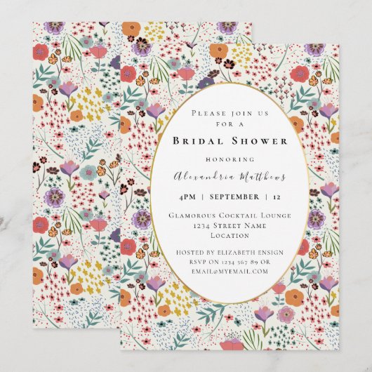 Vrijgezellenfeest kleurrijke bloemen Lentbloem Kaart (Voorkant / Achterkant)