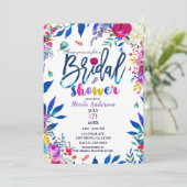 Vrijgezellenfeest Kleurrijke Bright Bold Bloemen B Kaart (Staand voorkant)