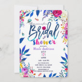 Vrijgezellenfeest Kleurrijke Bright Bold Bloemen B Kaart (Voorkant)