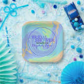 Vrijgezellenfeest Kleurrijke pasta's Abstract Papieren Bordje (Feest)