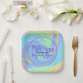 Vrijgezellenfeest Kleurrijke pasta's Abstract Papieren Bordje