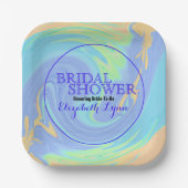 Vrijgezellenfeest Kleurrijke pasta's Abstract Papieren Bordje (Voorkant)