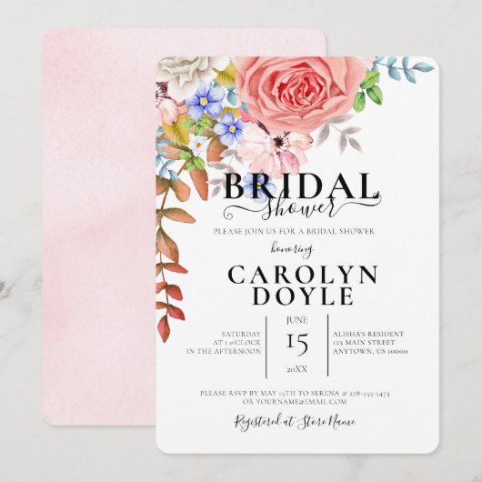 Vrijgezellenfeest kleurrijke ventilatorillustratie kaart (Voorkant / Achterkant)