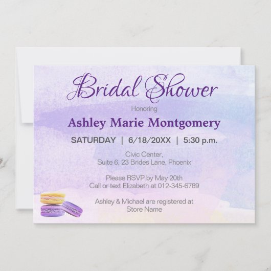 Vrijgezellenfeest Kleurrijke Waterverf Macaron Beh Kaart (Voorkant)