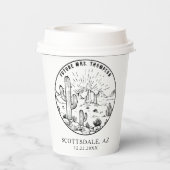 Vrijgezellenfeest Koffiebalk Aangepaste Arizona We Papieren Bekers (Achterkant)