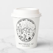 Vrijgezellenfeest Koffiebalk Aangepaste Arizona We Papieren Bekers (Voorkant)