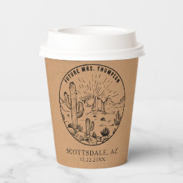 Vrijgezellenfeest koffiebar Gepersonaliseerd Woest Papieren Bekers