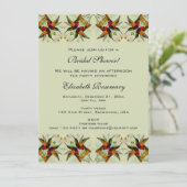  Vrijgezellenfeest, kolibries bloembloemen Kaart (Staand voorkant)